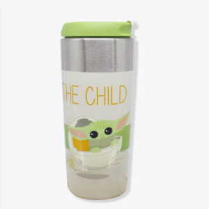 Copo Viagem Slim Baby Yoda Oficial 300 ml Geek - Imagem 1