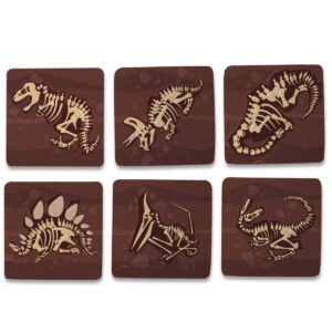 Kit 6 Porta Copos Criativos Dinossauros Fóssil