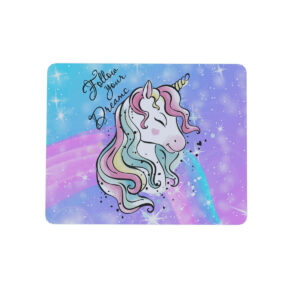 Mouse pad Criativo Retangular 22x18 Unicórnio Sonhos