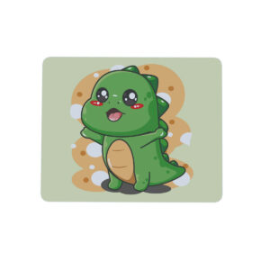 Mouse pad Divertido Retangular 22x18 Dinossauro Kawaii