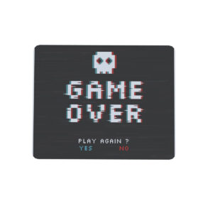 Mouse pad Criativo Retangular 22x18 Game Over - Imagem 1