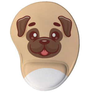 Mouse Pad Ergonômico Cachorrinho Pug Kawaii