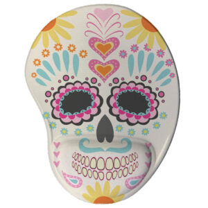 Mouse Pad Ergonômico Caveira Mexicana Los Muertos
