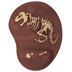 Mouse Pad Ergonômico Dinossauro T-Rex Fóssil