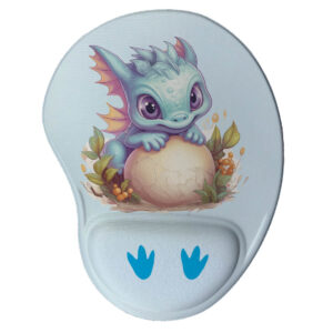 Mouse Pad Ergonômico fofo Bebê Dragão Kawaii