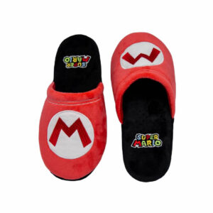 Chinelo de Quarto Pantufa Mario Bros Logo Oficial Moda Geek