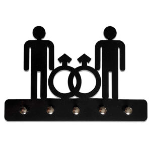 Porta Chaves Casal Gay Decoração Criativa