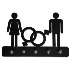 Porta Chaves Casal Homem e Mulher Decoração Criativa