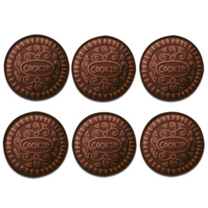 Kit 6 Porta Copos Biscoito de Chocolate Cozinha Divertida