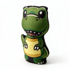 Peso de porta dinossauro T-Rex kawaii Geek Vip em fundo branco