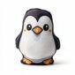 Peso de porta pinguim kawaii Geek Vip em fundo branco