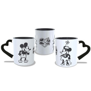 Kit 2 Canecas Casal Steamboat Willie