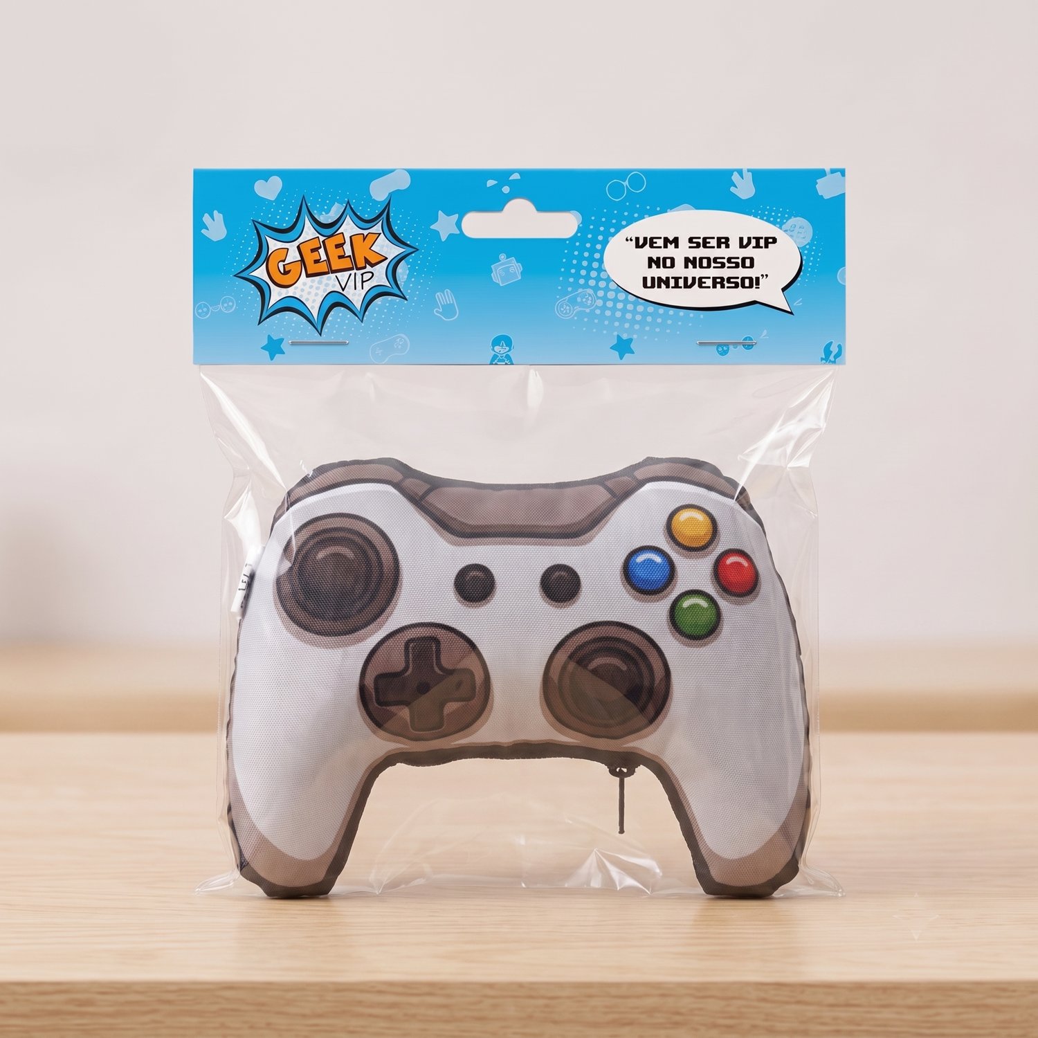 Peso de porta controle de videogame na embalagem original Geek Vip com solapa