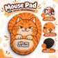 Mouse Pad Ergonômico Divertido - Gato Não Me Clique com apoio ergonômico — capa