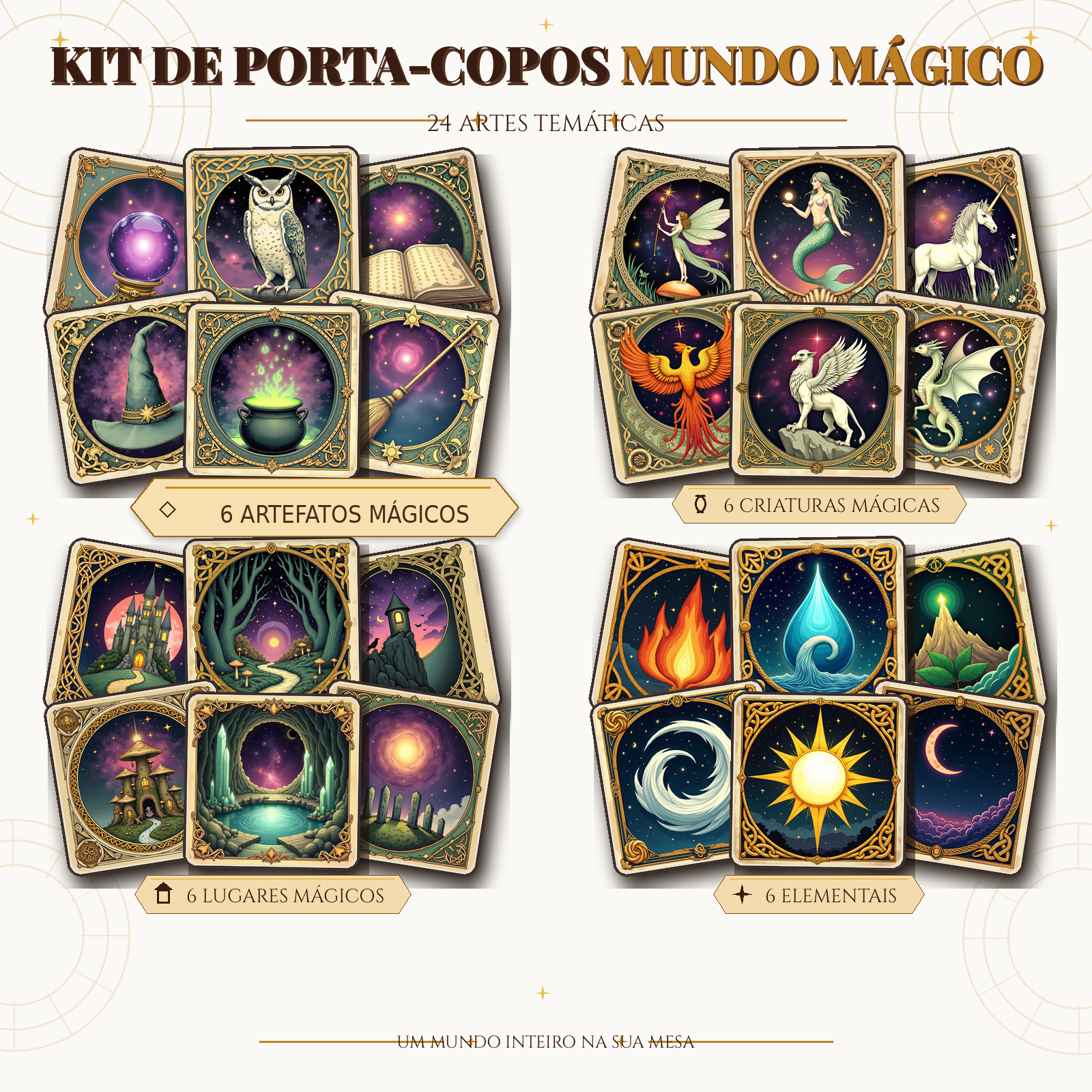 Porta-Copos Geek Vip — Coleção Mundo Mágico